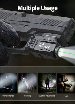 multiple usage of CVLIFE 600 Lumens Pistol Light Laser Combo