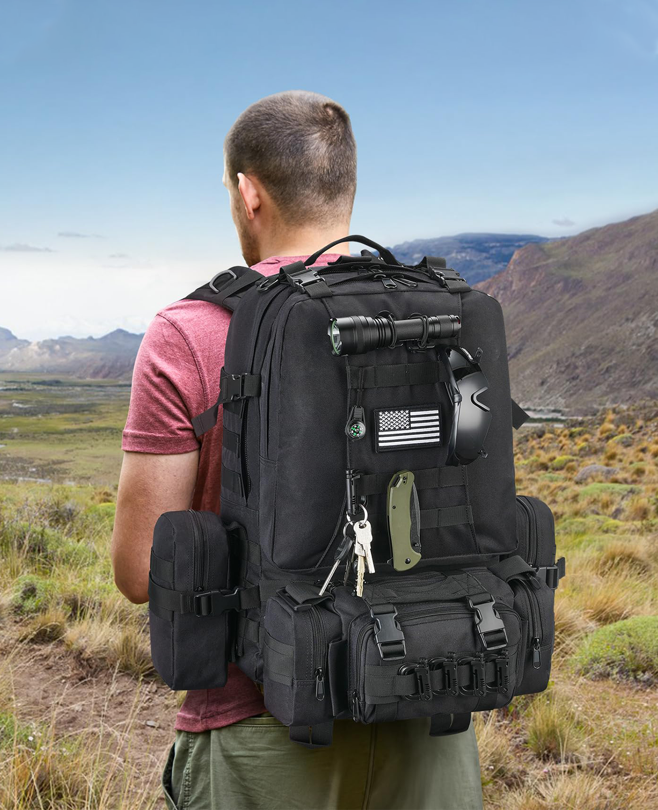 CVLIFE 60L Backpack for Men Women Large Rucksack CVLIFE 60L Backpack for Men Women Large Rucksack
