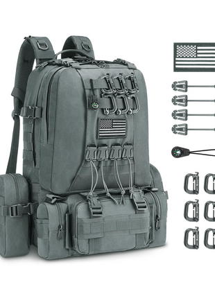 CVLIFE 60L Backpack for Men Women Large Rucksack - grey