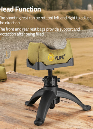 Head function - CVLIFE 7-11 Inches Shooting Rest Tripod with Rest Bag