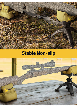 Stable non-slip - CVLIFE 7-11 Inches Shooting Rest Tripod with Rest Bag