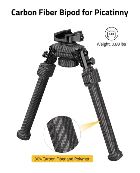 Carbon Fiber Bipod for Picatinny