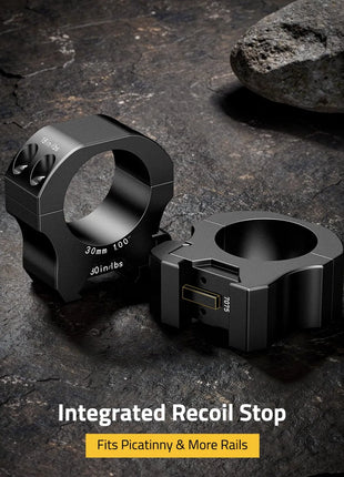 Integrated Recoil Stop
Fits Picatinny & More Rails