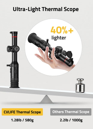 ultra-light thermal scope - CVLIFE BearMight 3.1-12.4x Thermal Scope for Hunting
