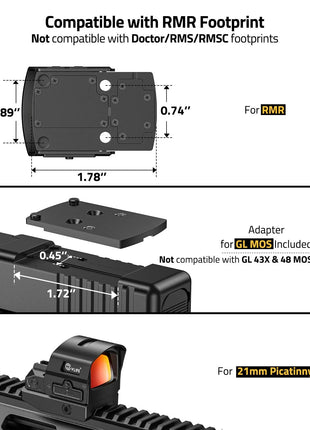 Compatible with RMR Footprint