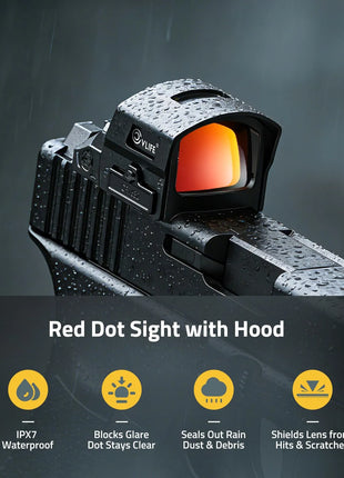 CVLIFE BearMight Motion Awake Red/Green Dot Sight with Hood
