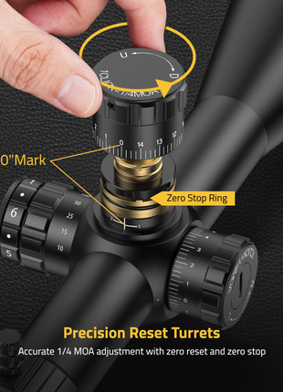 CVLIFE BearPower 4-16x50 FFP Scope has precision reset turrets