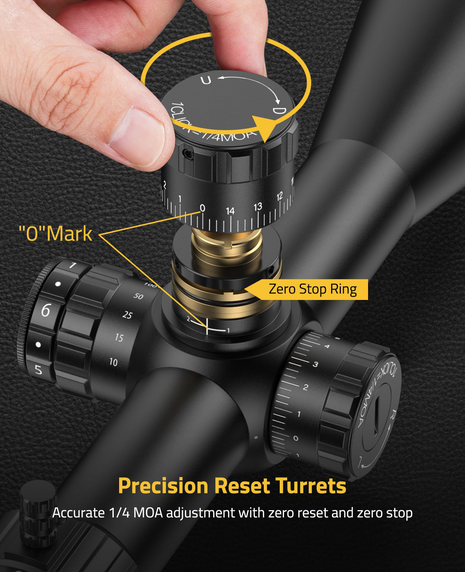 CVLIFE BearPower 4-16x50 FFP Scope has precision reset turrets