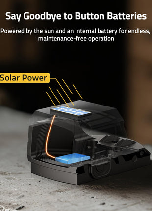 Say goodbye to button batteries - CVLIFE BearSwift Enclosed Solar red dot Sight