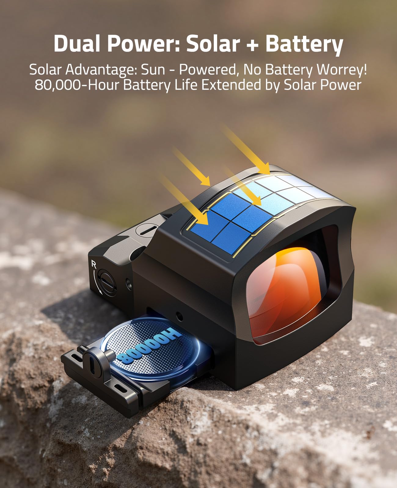 CVLIFE BearSwift Solar Red/Green Dot Sight for RMS RMSc