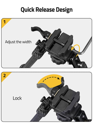 Quick release design - CVLIFE Carbon Fiber Bipod for M-Rail Sling Stud Picatinny