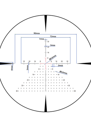 CVLIFE Christmas-tree Style FFP Reticle (MOA）
