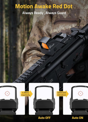 CVLIFE EagleFeather 2 MOA Dot Reflex Sight con movimiento despierto