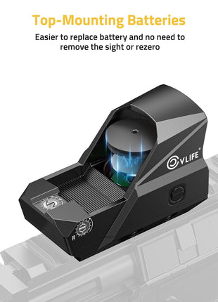 CVLIFE EagleFeather 2 MOA Dot Reflex Sight con movimiento despierto