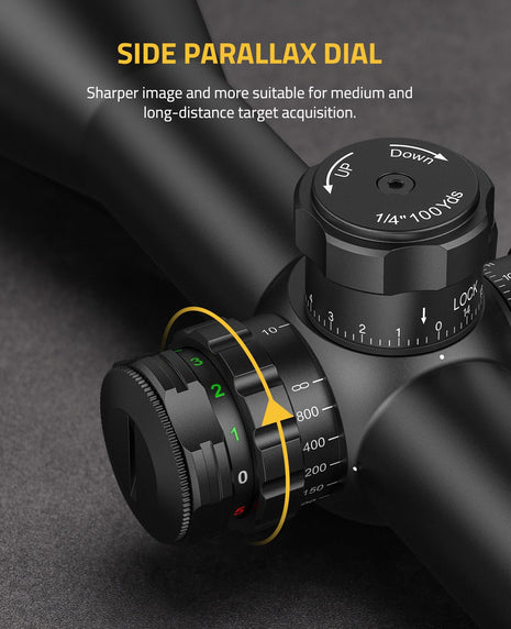 SIDE PARALLAX DIAL - CVLIFE EagleFeather 6-18x50 Side Focus Parallax Rifle Scope 