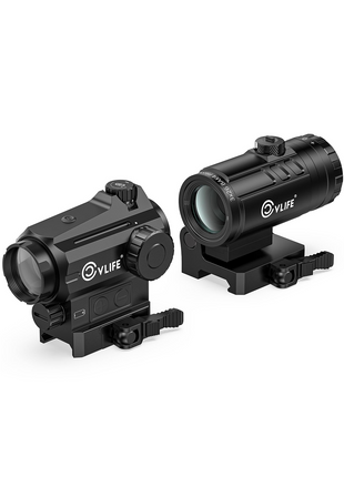 CVLIFE EagleTalon Auto-Brightness Red Dot 3X Magnifier Combo - green dot
