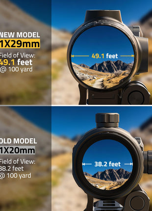 1x29mm - CVLIFE Eaglefeather 3X/4X/5X Compact Magnifier with Mount