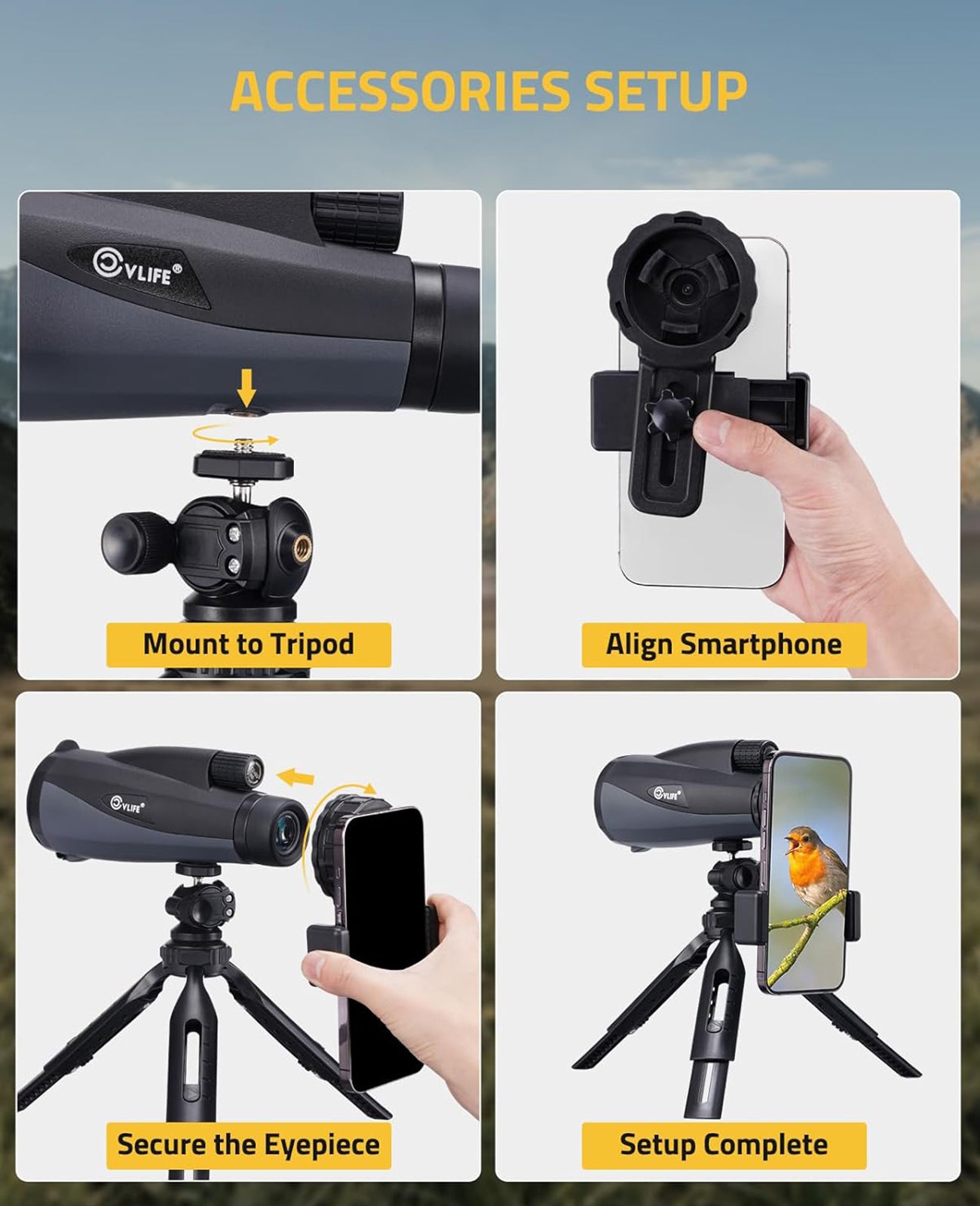 桧　30x105x4m CVLIFE FoxSpook 12X60 High Power Monocular Telescope for Adults