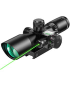 CVLIFE FoxSpook 2.5-10x40 Mil-dot Tactical Rifle Scope with Green Laser Combo