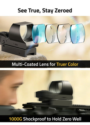 1000G shockproof & Multi-coated lens