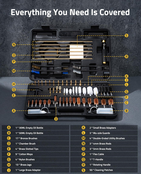 Everything you need is coverd - CVLIFE Gun Rifle Cleaning Kit Fit .17 to 12GA