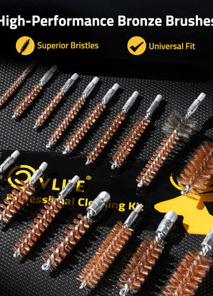 High-performance bronze brushes - CVLIFE Gun Rifle Cleaning Kit Fit .17 to 12GA