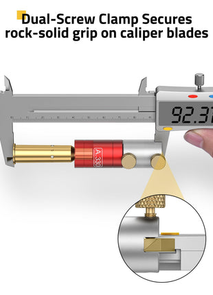 dual-screw clamp secures - CVLIFE Headspace and Seating Depth Comparator Kit