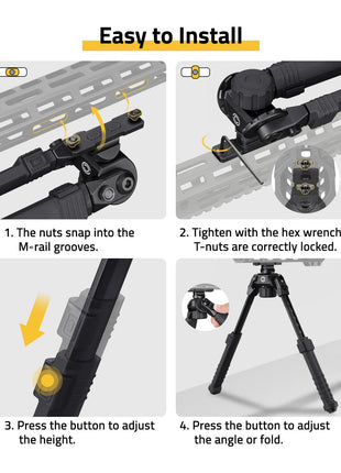 How to install the bipod?