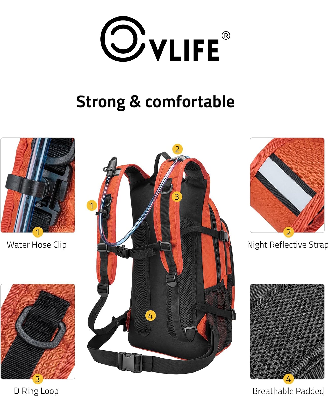 Mochila de hidratación CVLIFE para correr, ciclismo, rave y bicicleta