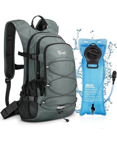 CVLIFE Grey Hydration Backpack for Running, Cycling Rave and Biking