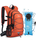 CVLIFE Orange Hydration Backpack for Running, Cycling Rave and Biking