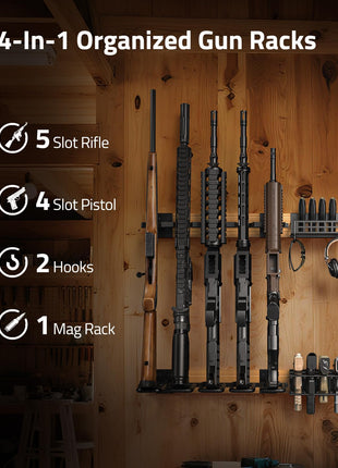 CVLIFE Indoor Gun Racks - 4-IN-1 Organized