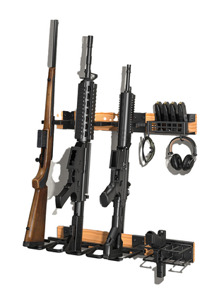 CVLIFE Indoor Gun Racks, Wall Mount Gun Rack with Pistol Holder