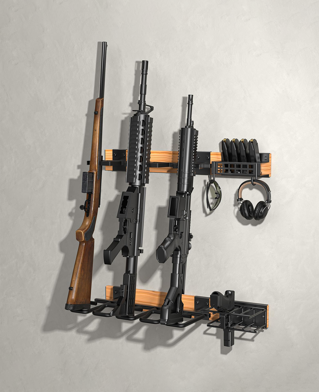 Alpha Gun Rack CVLIFE Indoor Gun Racks with Pistol Holder