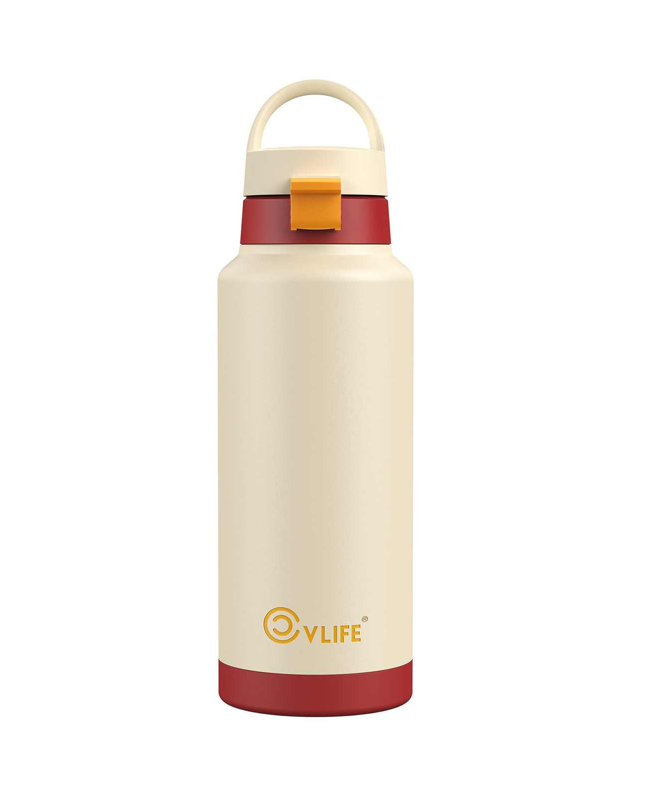 CVLIFE Isolierte Edelstahl-Trinkflasche mit Strohhalm