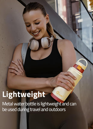 Lightweight - CVLIFE Insulated Stainless Steel Water Bottle with Straw