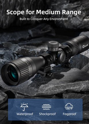 CVLIFE JackalHowl 3-9x40 Rifle Scope with 20mm Rings for medium range