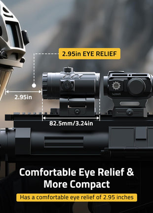 comfortable eye relief - CVLIFE JackalHowl 3X Red Dot Magnifier