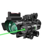 CVLIFE 4x32 Prism Tactical Compact Rifle Scope with Red Laser