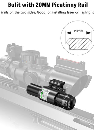 CVLIFE JackalHowl 4x32 Prism Tactical Rifle Scope Built with 20MM Picatinny Rail