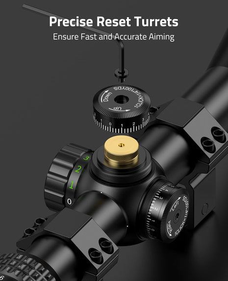 precise reset turrets - CVLIFE JackalHowl 6-18x50 AO Rifle Scope for Hunting