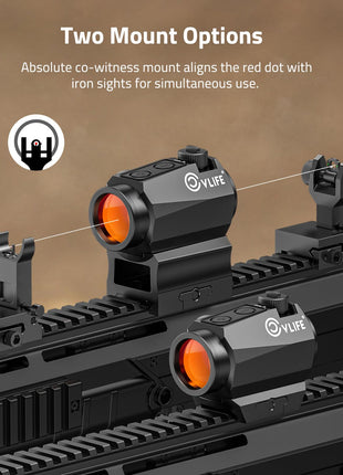 CVLIFE JackalHowl Red Dot Sight Shake Awake Dot Sight 2 MOA Red Dot Optics