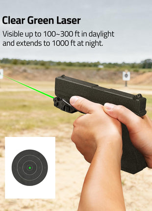 CVLIFE Laser Sight for Pistol with Handstop - clear green laser