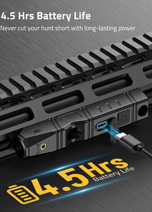 4.5 hrs battery life - CVLIFE Laser Sight for Rifle Compatible with M-Lok Rail