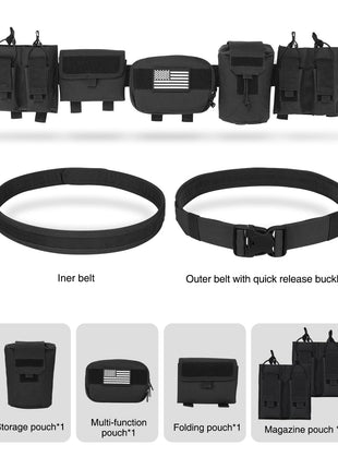 Details of CVLIFE Men Battle Multifunctional 7 in 1 Tactical Duty Belt