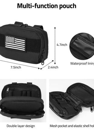 CVLIFE Men Battle Multifunctional 7 in 1 Tactical Duty Belt with Multi-function Pouch