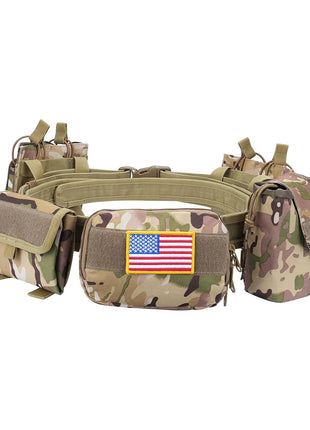 CVLIFE Men Battle Multifunctional 7 in 1 Tactical Duty Belt Camo