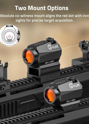 CVLIFE Motion Awake Red Dot Sight with Two Mount Options
