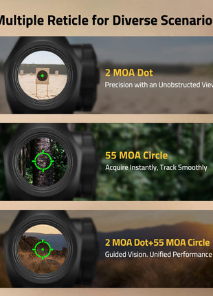 diverse scenarios - CVLIFE Multi-Reticle Red/Green Dot Sight & 3X Magnifier Combo