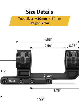 CVLIFE 20 MOA Picatinny Scope Mount for Precision Hunting